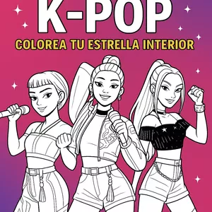 Imagen de portada para Ebook Guerreras KPop - Colorea tu estrella interior