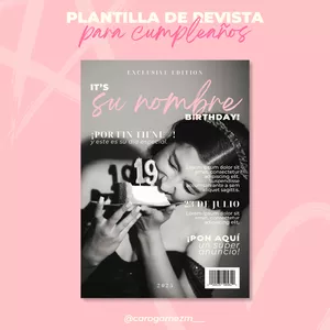 Imagen de portada para Ebook Plantilla de revista de cumpleaños en Canva