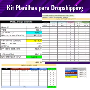 Imagem do curso Super Planilha Para Dropshiping