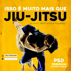 Imagem de capa para o Ebook PSD JIU-JITSU EDITÁVEL