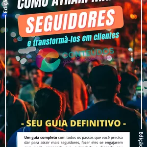 Imagem de capa para o Ebook Como atrair seguidores e transformá-los em clientes