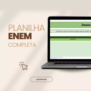 Imagem de capa para o Curso online PLANILHA ENEM + VESTIBULARES