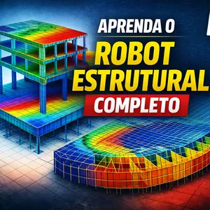 Imagem de capa para o Curso online ROBOT ESTRUTURAL COMPLETO  + BÔNUS REVIT ESTRUTURAS DE MADEIRA