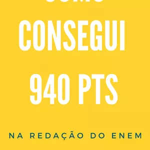 Imagem de capa para o Ebook 940 pontos na redação do enem 