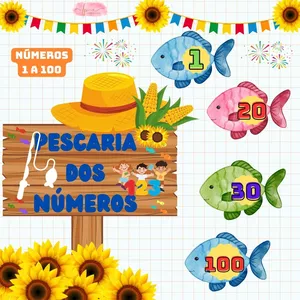 Imagem de capa para o Ebook 🎣Pescaria dos números🔢