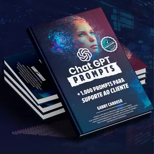 Imagem de capa para o Ebook Mais de 1000 prompts para Suporte ao Cliente no ChatGPT