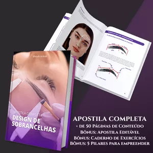 Imagem de capa para o Curso online Apostila Design de Sobrancelhas Completo