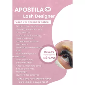 Imagem de capa para o Ebook Apostila Extensão De Cílios - Nível Intermediário 