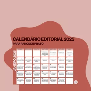 Imagem de capa para o Ebook Calendário Editorial 2025 para PANOS DE PRATO