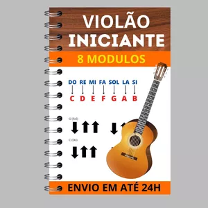 Imagem de capa para o Ebook Apostila Completa: Curso de Violão Para Iniciantes - Aprendizado Rápido