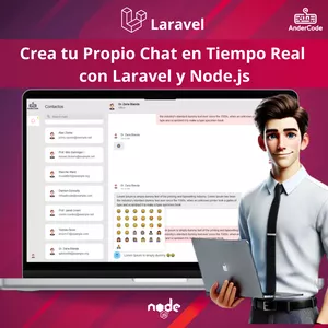 Imagen de portada para Curso online Crea tu Propio Chat en Tiempo Real con Laravel y Node.js