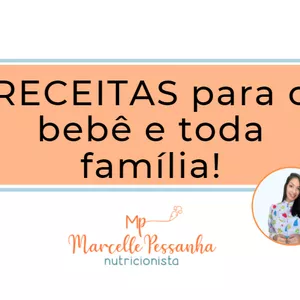 Imagem de capa para o Ebook E-book receitas para o bebê em introdução alimentar