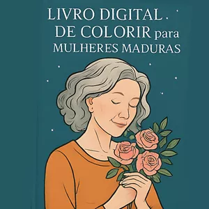 Imagem de capa para o Ebook LIVRO DIGITAL DE COLORIR PARA MULHERES MADURAS - MATERIAL DIGITAL PARA BAIXAR E IMPRIMIR - PDF