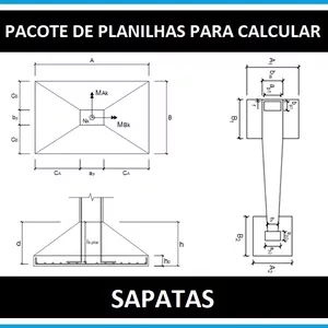 Imagem de Pacote de planilhas para cálculo de sapatas criado por Pedro Henrique Lelis Brito  na hotmart