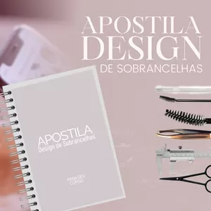Imagem de capa para o Ebook Apostila Design de Sobrancelhas + Packs
