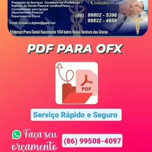 Imagem de capa para o Serviço online Conversão de Extrato PDF p/ OFX