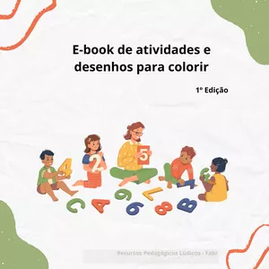 Imagem de capa para o Ebook E-book de atividades e desenhos para colorir