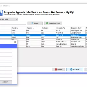 Imagen principal del producto Código fuente agenda telefónica en Java NetBeans MVC con base de datos MySQL