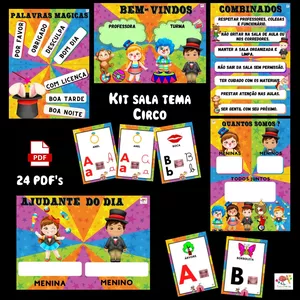 Imagem de capa para o Ebook enfeite de sala tema Circo