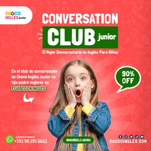 Imagen de portada para Curso online Choco Inglés Junior Conversation Club