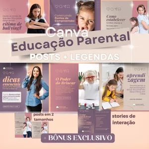 Imagem de capa para o Curso online Kit Canva Educação Parental 