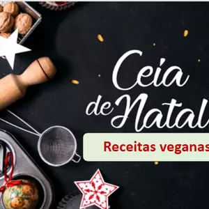Imagem de capa para o Ebook ceia de natal vegana receitas 