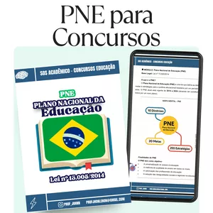 Imagem de capa para o Ebook PNE para Concursos – Metas que Mais Caem nas Provas