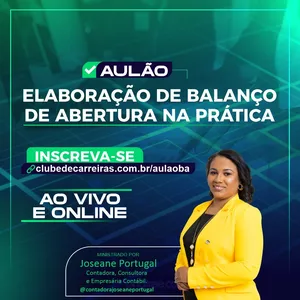 Imagem de capa para o Curso online ELABORAÇÃO DE BALANÇO DE ABERTURA - T5