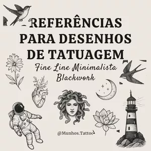 Imagem de capa para o Ebook E-book Tattoo Linhas Simples e Finas