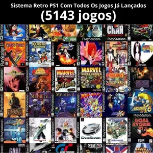 Sistema Retro PS1 Com Todos Os Jogos Já Lançados (5143 jogos) - jonathan  Francisco Pereira de Toledo