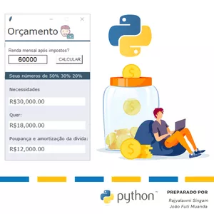 Imagem de capa para o Ebook Usando Python : Aplicativo Python para orçamento pessoal