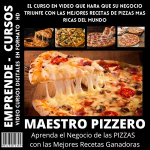 Imagen de portada para Curso online CURSO DE PIZZAS,   MAESTRO PIZZERO  , LAS MEJORES RECETAS DE PIZZA  + BONUS DE OBSEQUIO