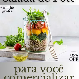 Imagem de capa para o Ebook 26 ideias e receitas de salada de pote para você comercializar