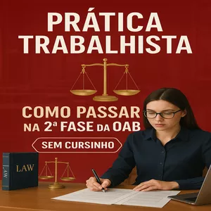 Imagem de capa para o Ebook Como Passar na 2ª Fase da OAB Sem Cursinho