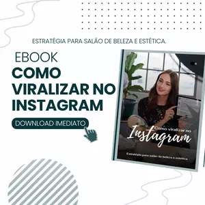 Imagem de capa para o Ebook Como Viralizar no Instagram, estratégia para salão de beleza e estética.