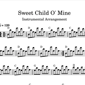 Imagem de capa para o Ebook Sweet Child O’ Mine - Saxofone