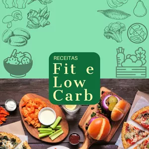 Imagem de capa para o Ebook + 20 Receitas Fit e Low Carb
