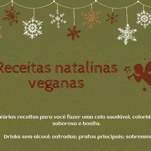 Imagem de capa para o Ebook Receitas Natalinas Veganas 