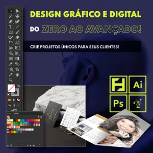 Imagem de capa para o Curso online Design Gráfico e Digital na Prática do Zero ao Avançado