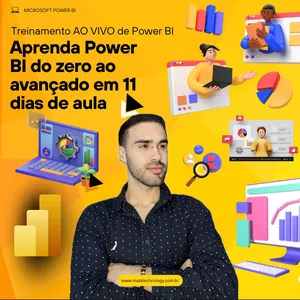 Imagem de capa para o Curso online POWER BI AO VIVO