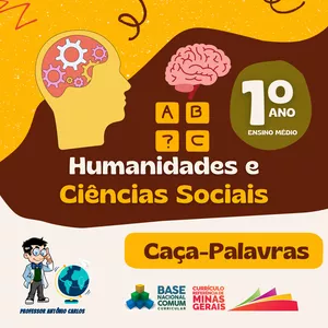 Imagem de capa para o Ebook Caça-Palavras - Humanidades e Ciências Sociais - 1º Ano - Ensino Médio - 2024
