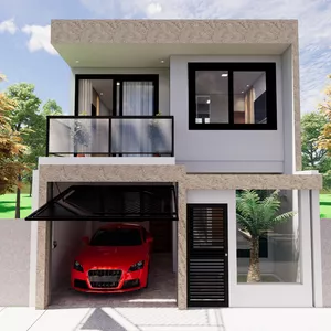 Imagem de capa para o Curso online Arquivos do projeto de  Sobrado moderno para terreno 6x9 REF.128