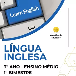Imagem de capa para o Ebook Língua Inglesa 3º Ano 1º Bimestre (Ensino Médio) - Apostila com Planos de Aula