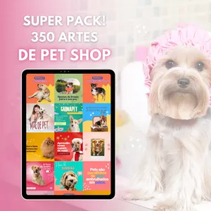 Imagem do curso Pack 350 Artes Editáveis para Pet Shop Instagram Canva