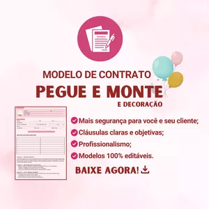 Imagem de capa para o Ebook Kit 4 Modelos de Contrato Editáveis para Pegue e Monte e Decoração