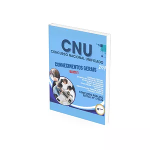 Imagem de capa para o Ebook Apostila CNU 2024 - Conhecimentos Gerais -  Bloco 1