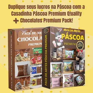 Imagem de capa para o Curso online Casadinha de Artes para Sublimação "Páscoa Premium" + "Chocolates Premium"