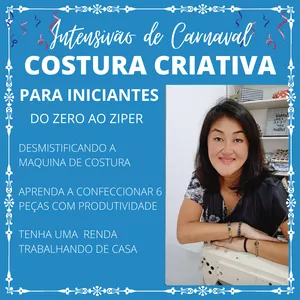 Imagem de capa para o Curso online Costura Criativa para Iniciantes do 0 ao Ziper