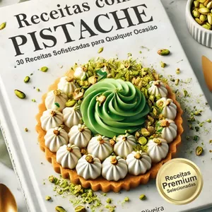 Imagem de capa para o Ebook Receitas com Pistache: 30 receitas sofisticadas para qualquer ocasião