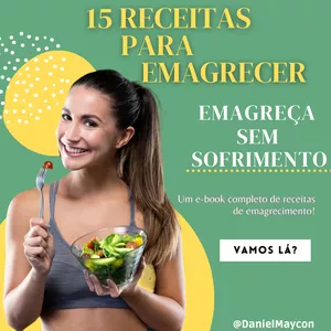 Imagem de capa para o Ebook 15 receitas de dietas para emagrecer de forma saudável. 